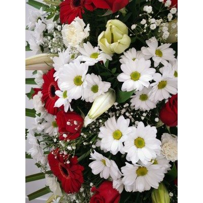 Comprar Corona Anémona en blancos y rojos Barcelona