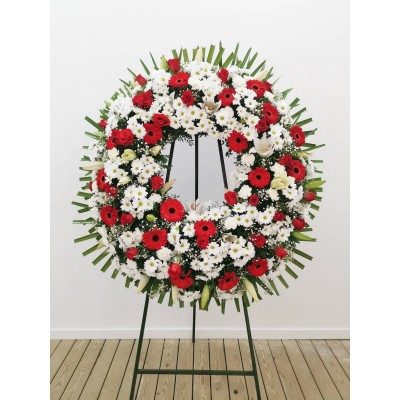 Comprar Corona Anémona en blancos y rojos Barcelona