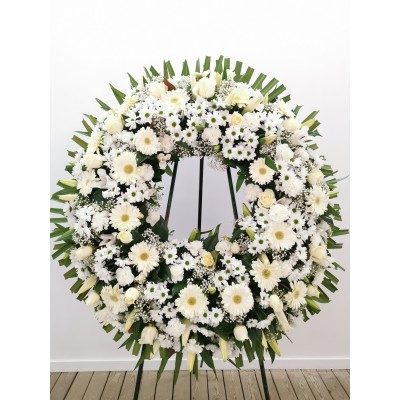 Comprar Corona Anémona en tonos blancos Barcelona