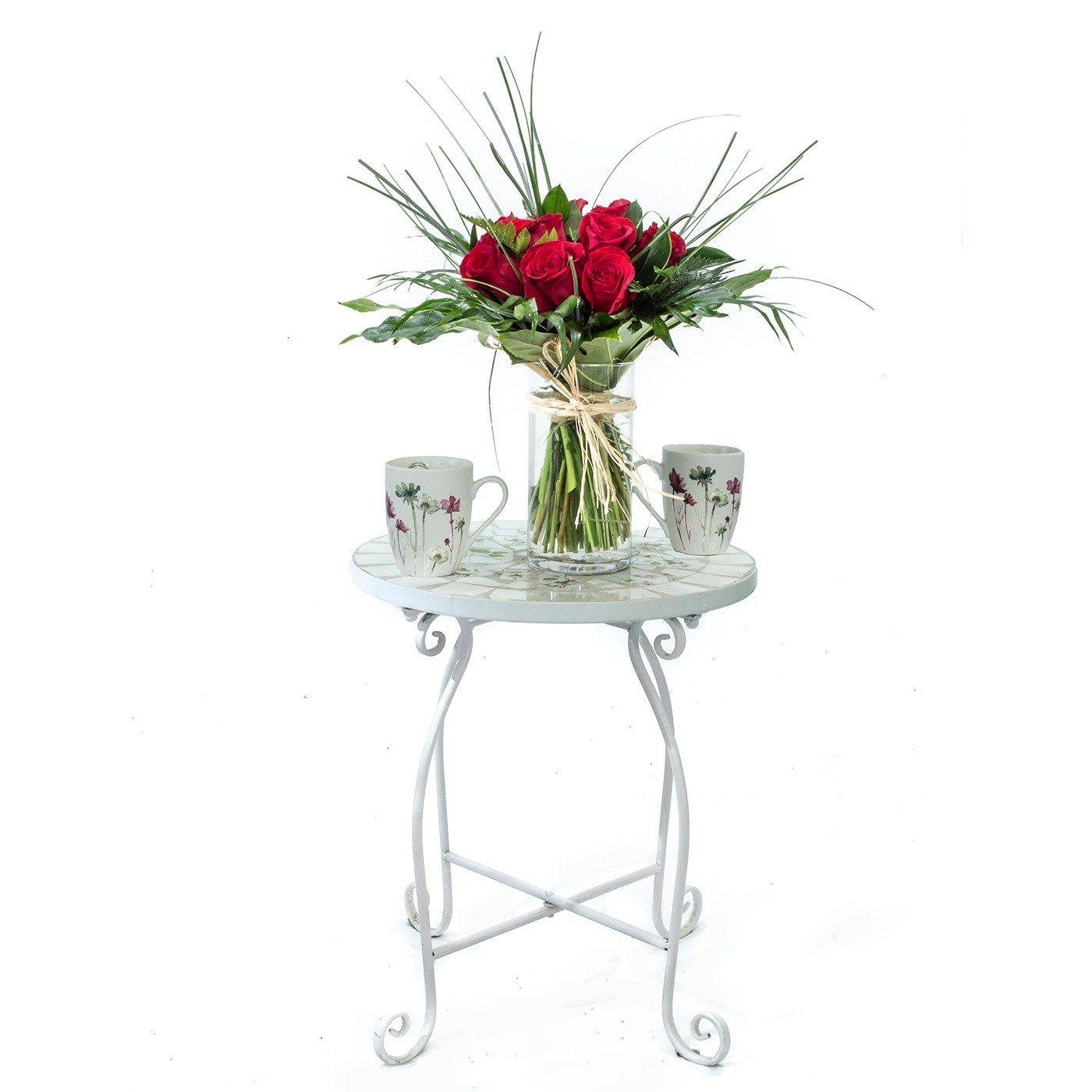 Comprar Bouquet de 16 rosas en jarrón Barcelona