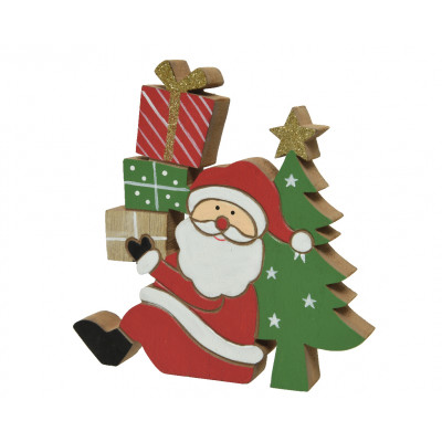 Comprar Figura Papa Noel de madera Barcelona