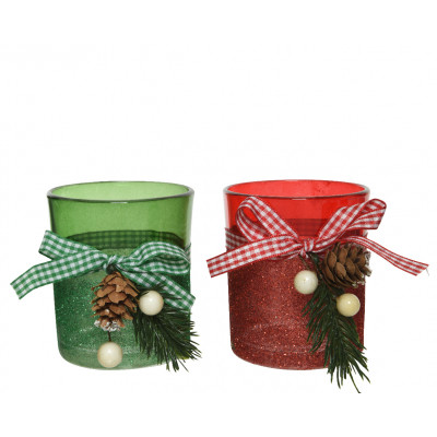 Comprar Portavelas decorado con piña (SIN VELA) Barcelona