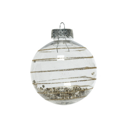 Comprar Bola decorativa colgante transparente con brillos Barcelona