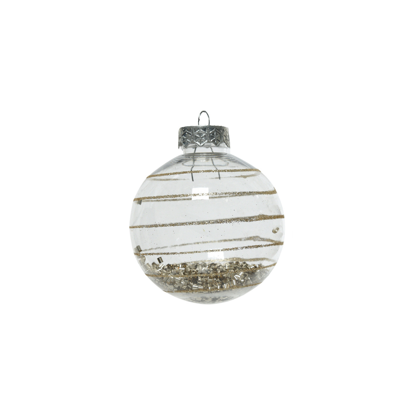 Comprar Bola decorativa colgante transparente con brillos Barcelona