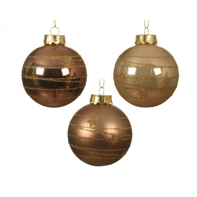 Comprar Bola decorativa para colgar con lineas brillantes y estrellas Barcelona