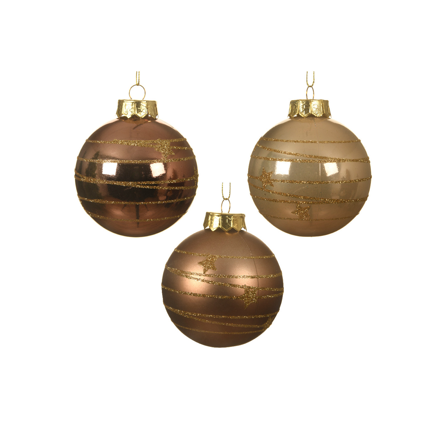 Comprar Bola decorativa per penjar amb línies brillants i estrelles Barcelona