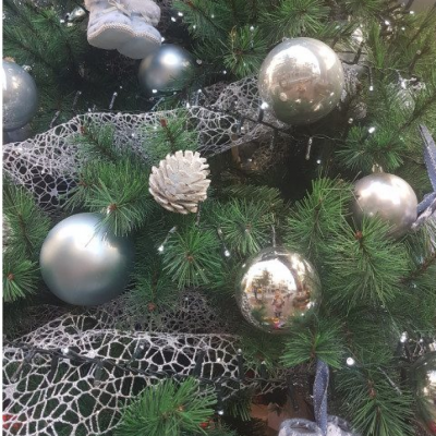 Comprar Arbol decorado plata natural sin raíz Barcelona