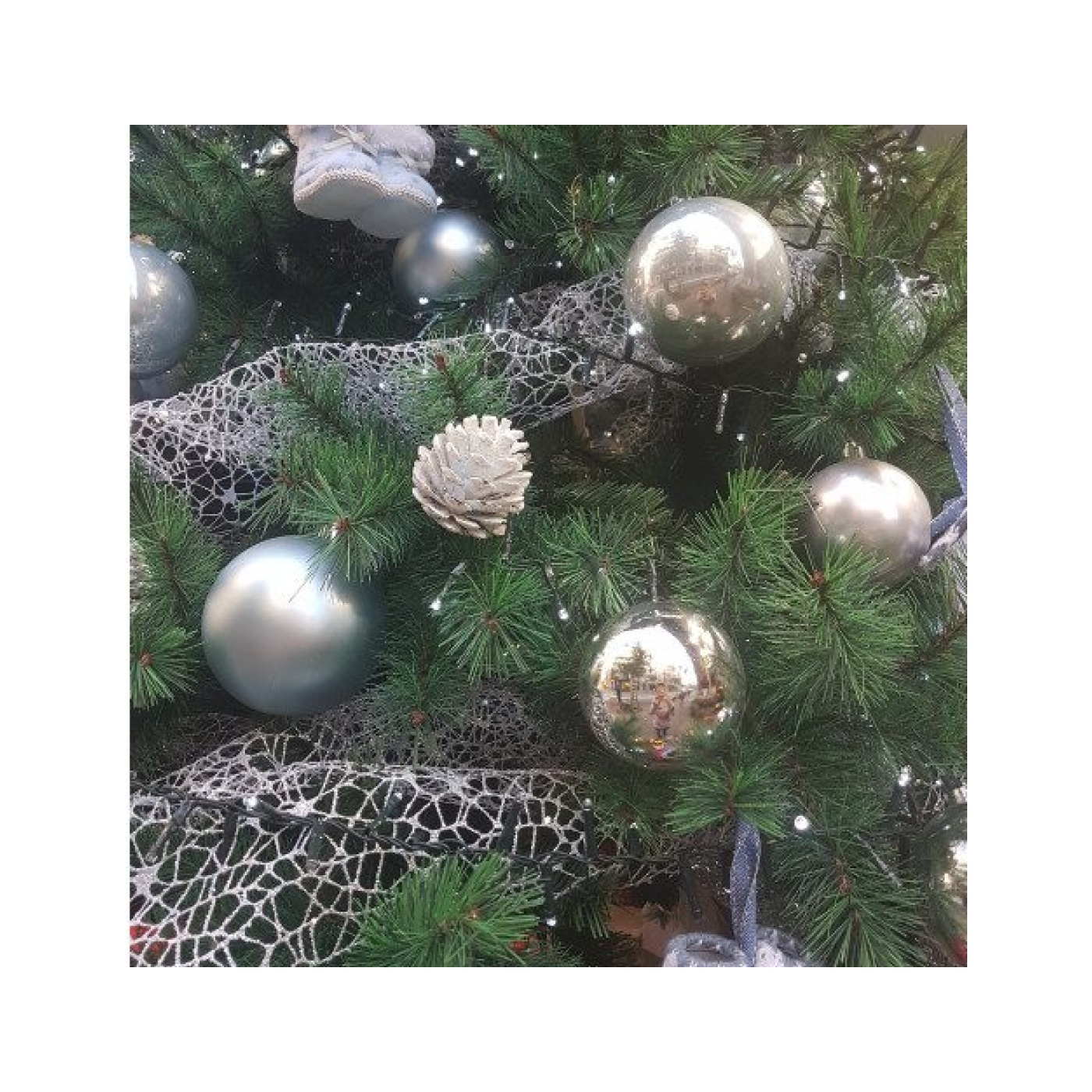 Comprar Arbol decorado plata natural sin raíz Barcelona