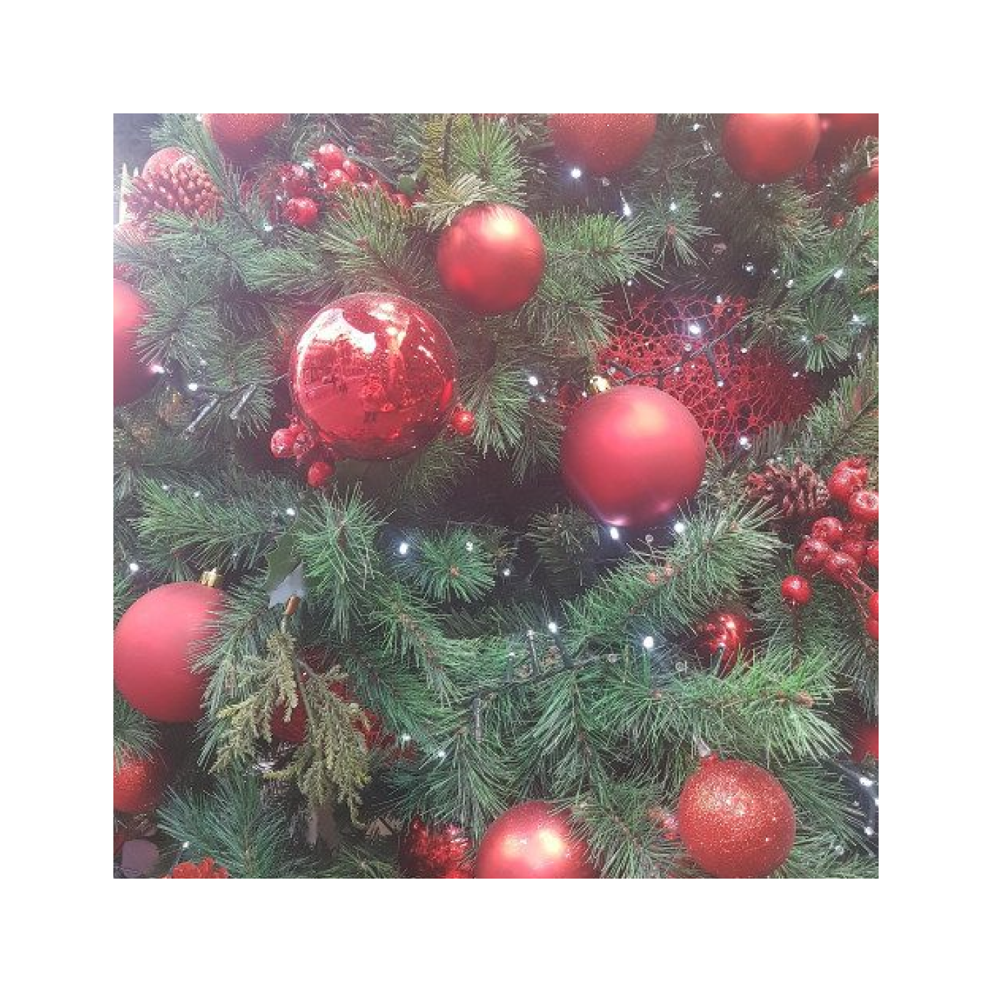 Comprar Arbol decorado rojo natural sin raíz Barcelona