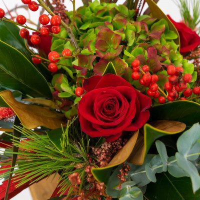 Comprar Mini jarrón de flores navideño Barcelona