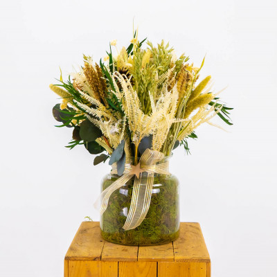 Comprar Gerro de flor seca de tons torrats Barcelona