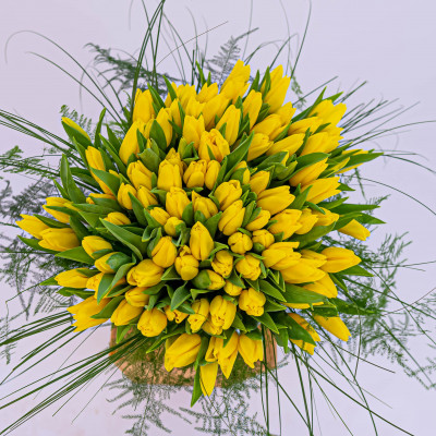 Comprar Ram de tulipans en base de vidre Barcelona