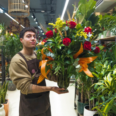 Comprar Gerro de 15 roses vermelles Barcelona