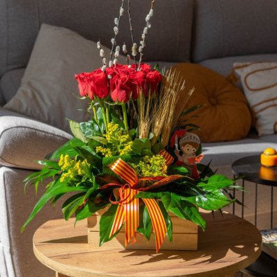 Comprar Vertical de 10 roses vermelles Barcelona