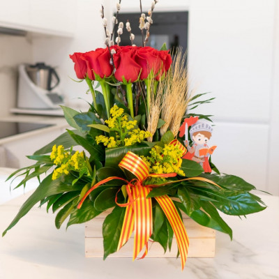 Comprar Vertical de 10 roses vermelles Barcelona
