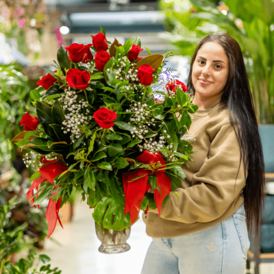 Comprar Gerro piramidal de roses Barcelona