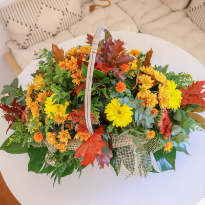 Comprar Cistella deluxe amb flors de tardor Barcelona