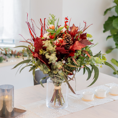Comprar Ramo navideño flor de algodón Barcelona