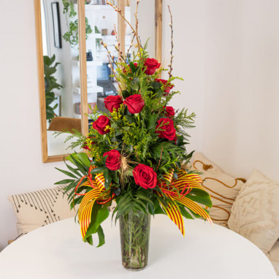 Comprar Piramidal de roses vermelles Barcelona
