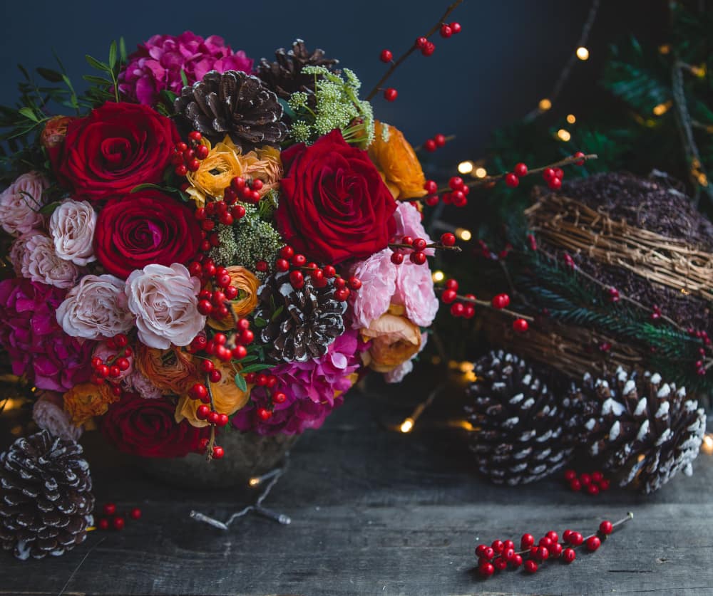 flores para regalar en navidad ramo de flores para navidad