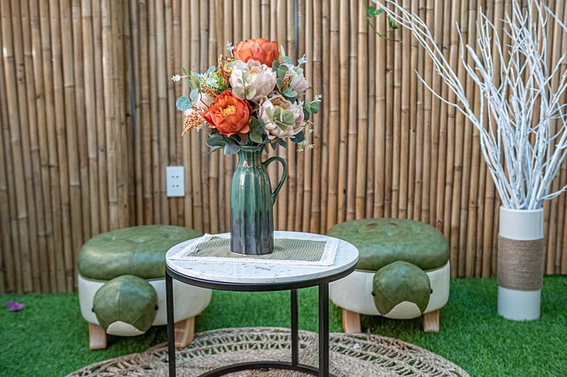 flores de plastico jardin con flores de plastico