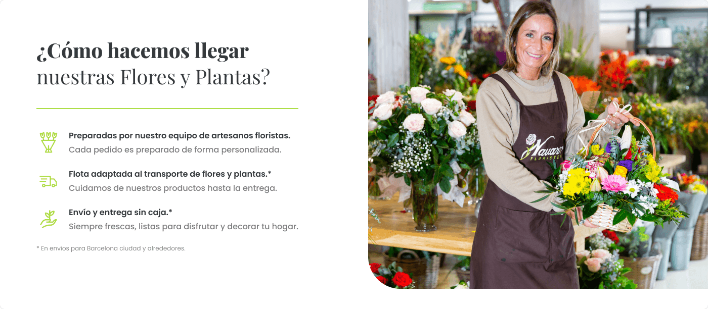 ¿Cómo hacemos llegar nuestras Plantas y Flores?